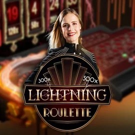 Lightning Roulette online game logo by Evolution on spinmills-gr.gr